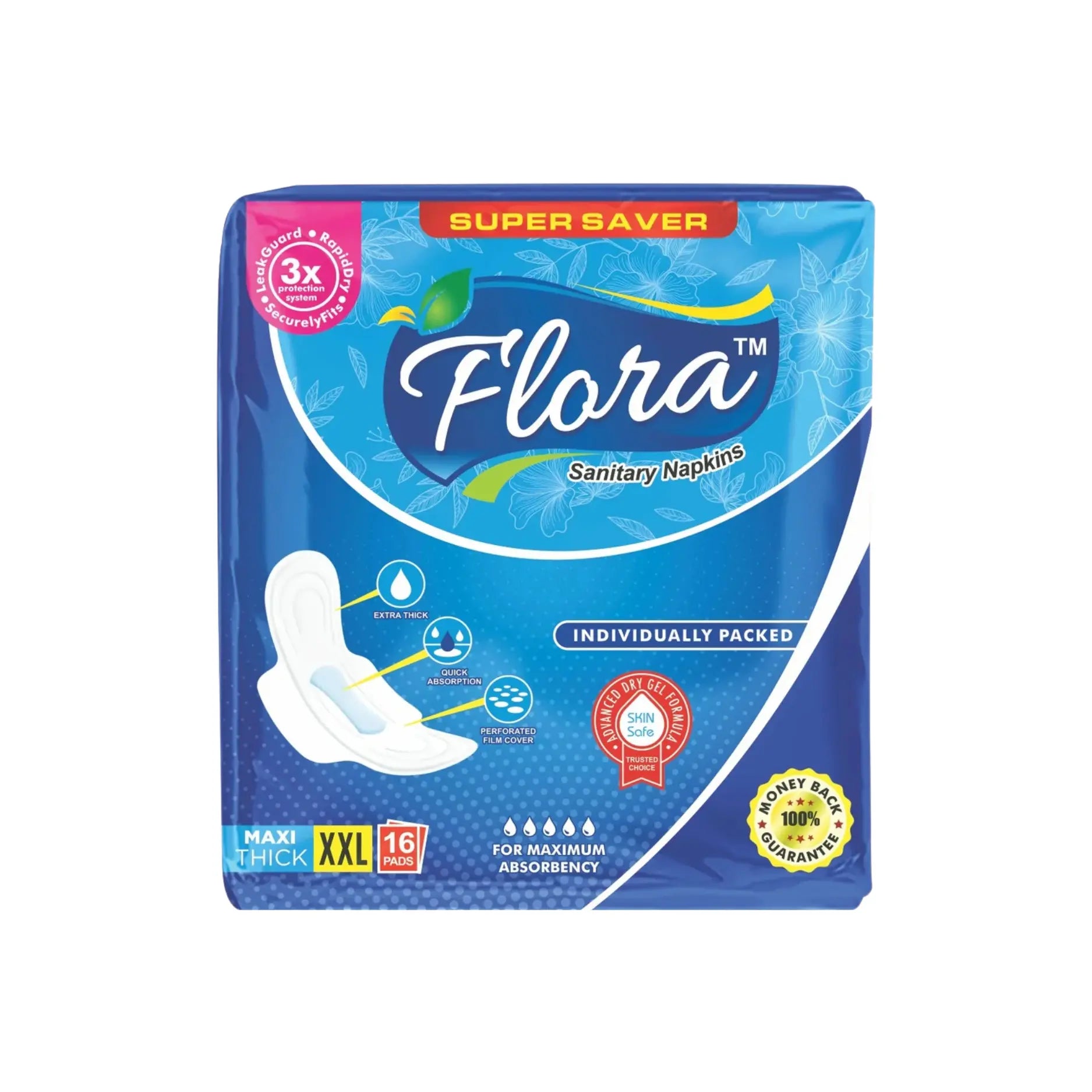 Flora Sanitary Napkins XL Main image