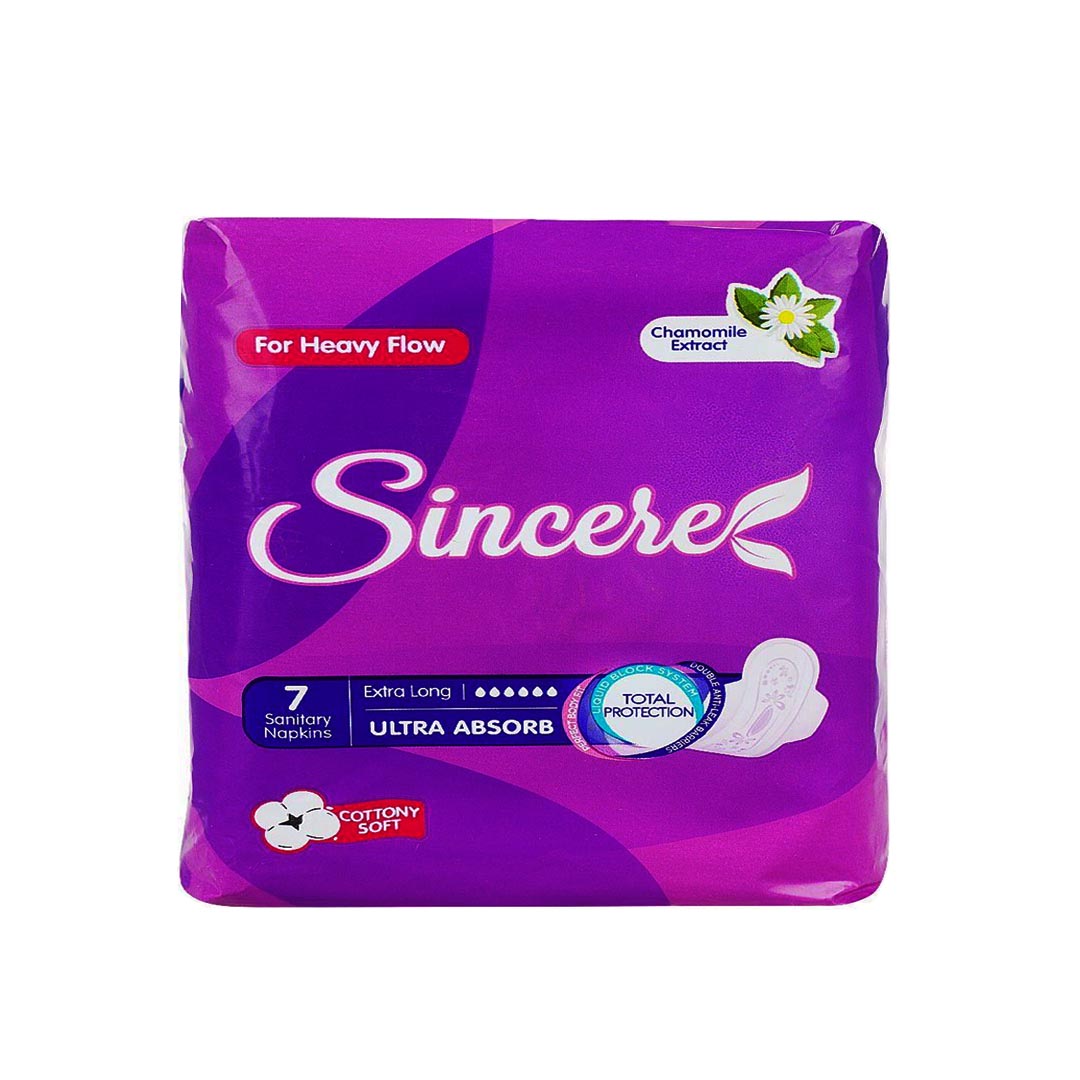 Sincere Ultra Absorb Extra Long Sanitary Pads 7 pieces