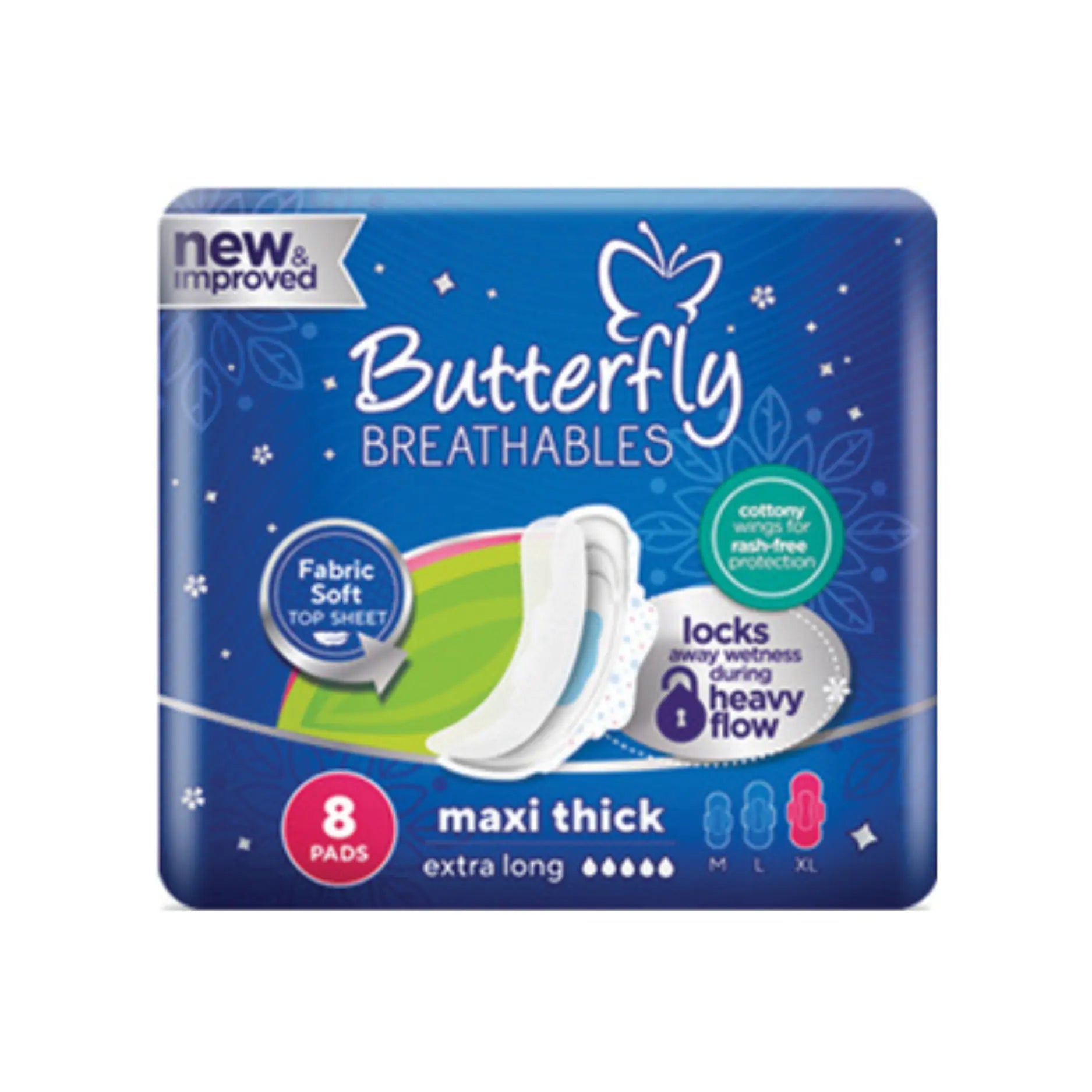 Butterfly Maxi Thick Xl 8Pac