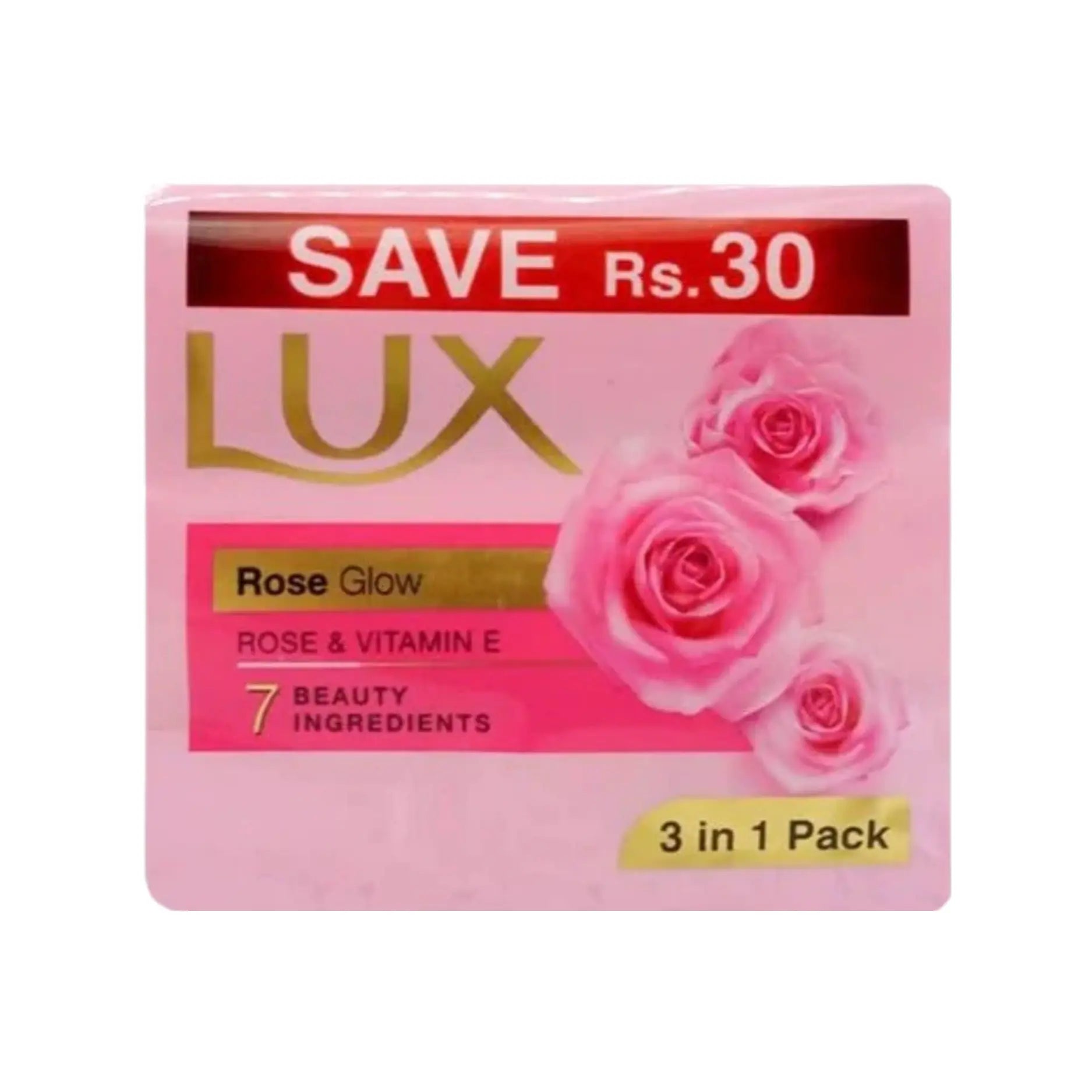 Lux Pink Soap Trio 130GM Main image