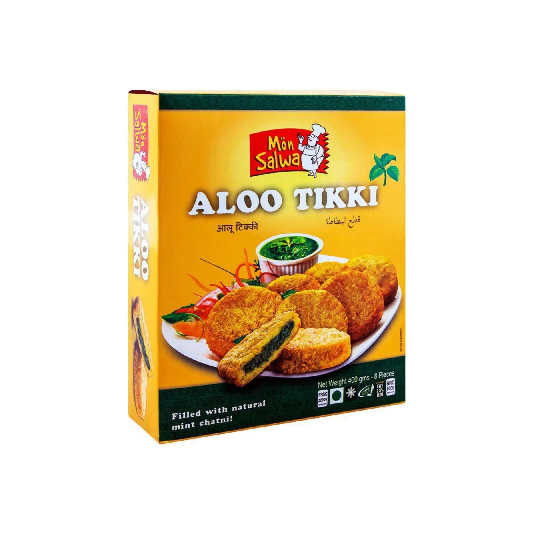 MonSalwa Aloo Tikki With Mint Chatni 400GM