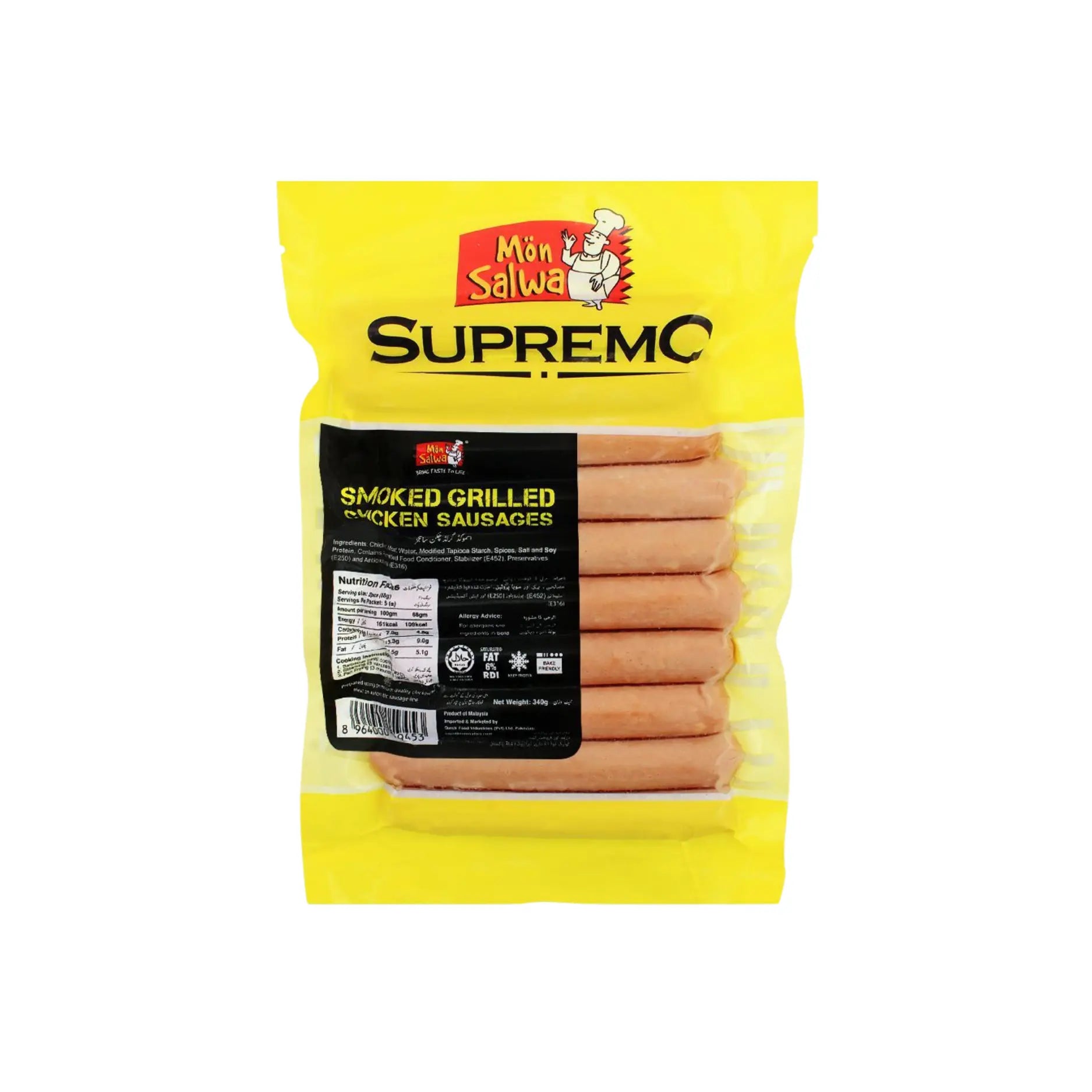Mon Salwa Chicken Sausage Smoked 340GM