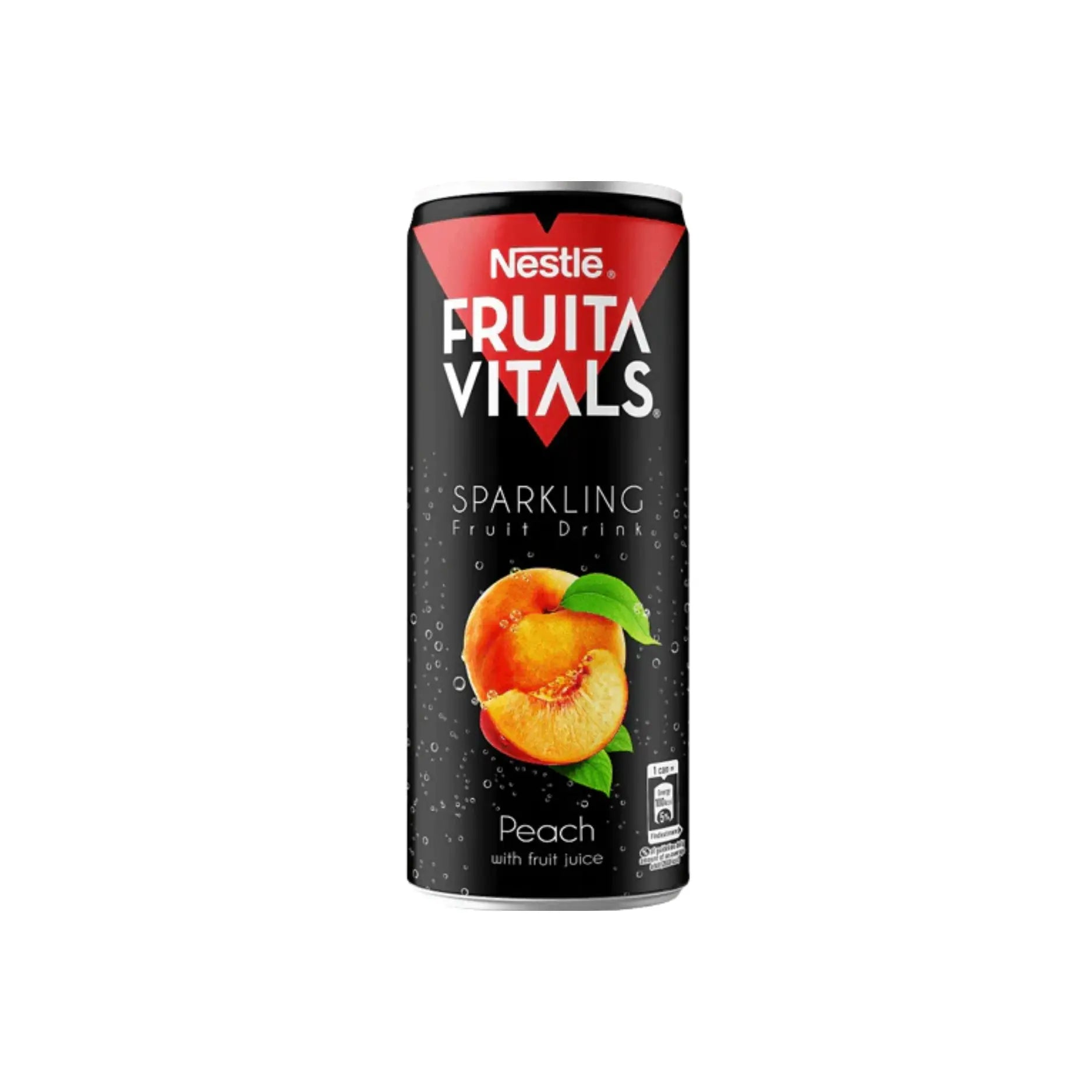 Nestle Fruita Vitals Sparkling Fruit Drink Peach Can  250ML Main image