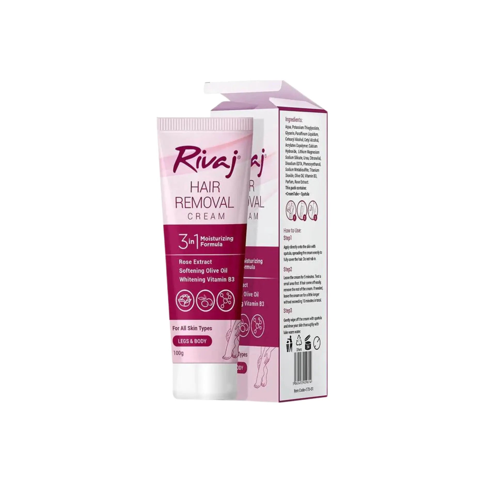 Rivaj Hair Removal Cream 100Ml Main image