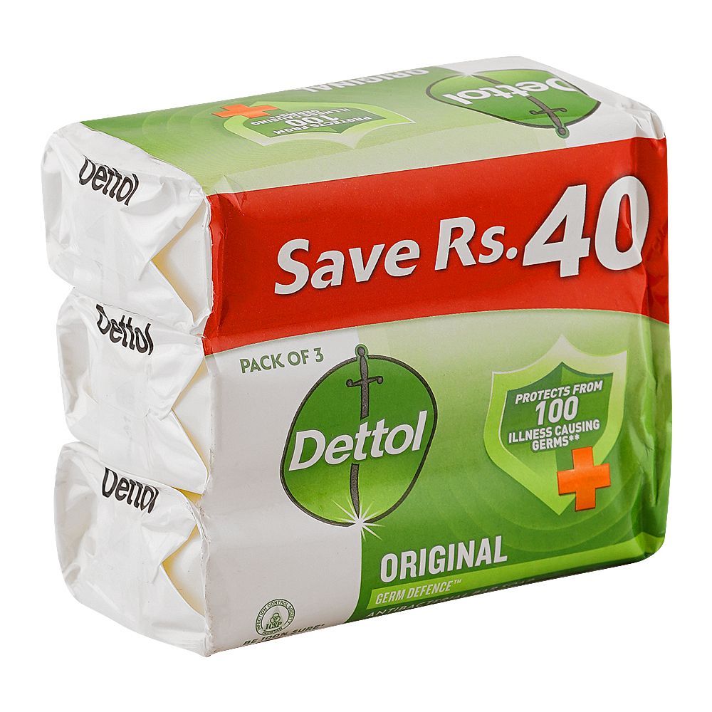 Dettol Original Soap Pack of 3, 110g each Main image