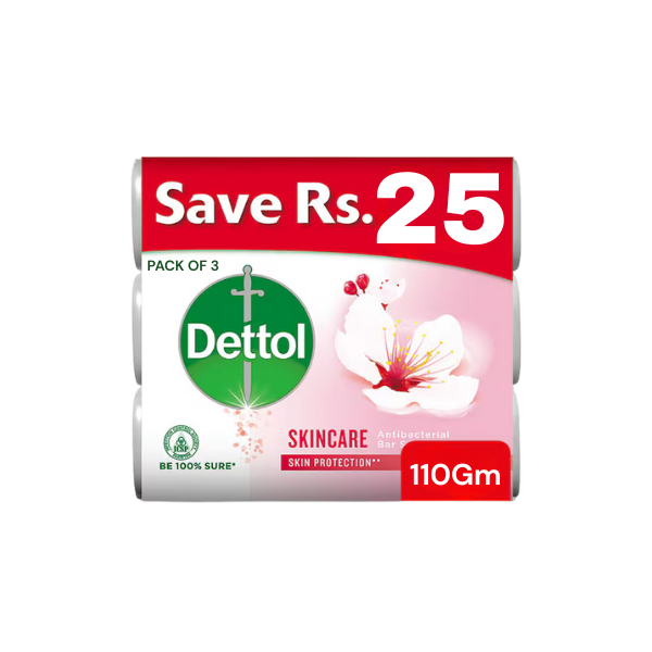 Dettol Skincare Soap Pack of 3 110g