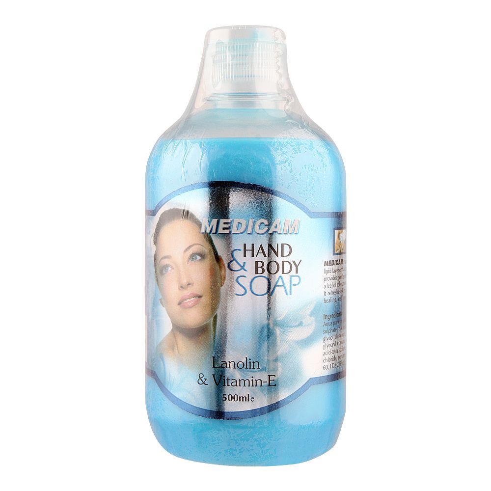 Medicam Lanolin & Vitamin E Hand & Body Soap 500ml