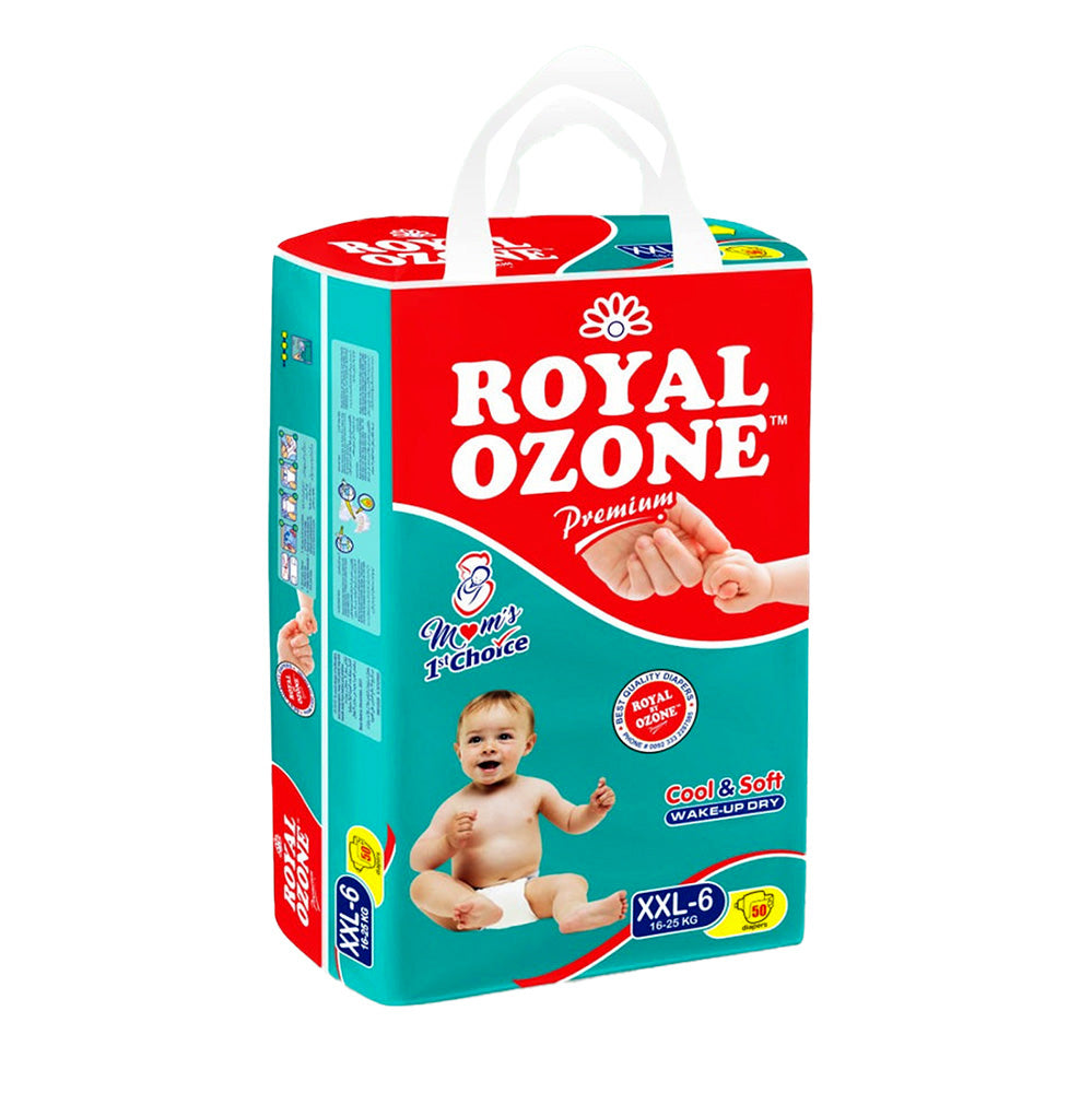 Royal Ozone Premium Baby Diapers XXL Size 6, 50 pieces