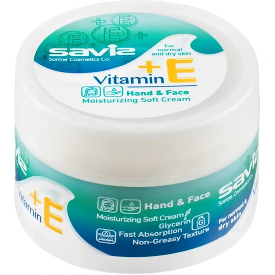Saviz vitamin E moisturizing cream 180g jar Main image