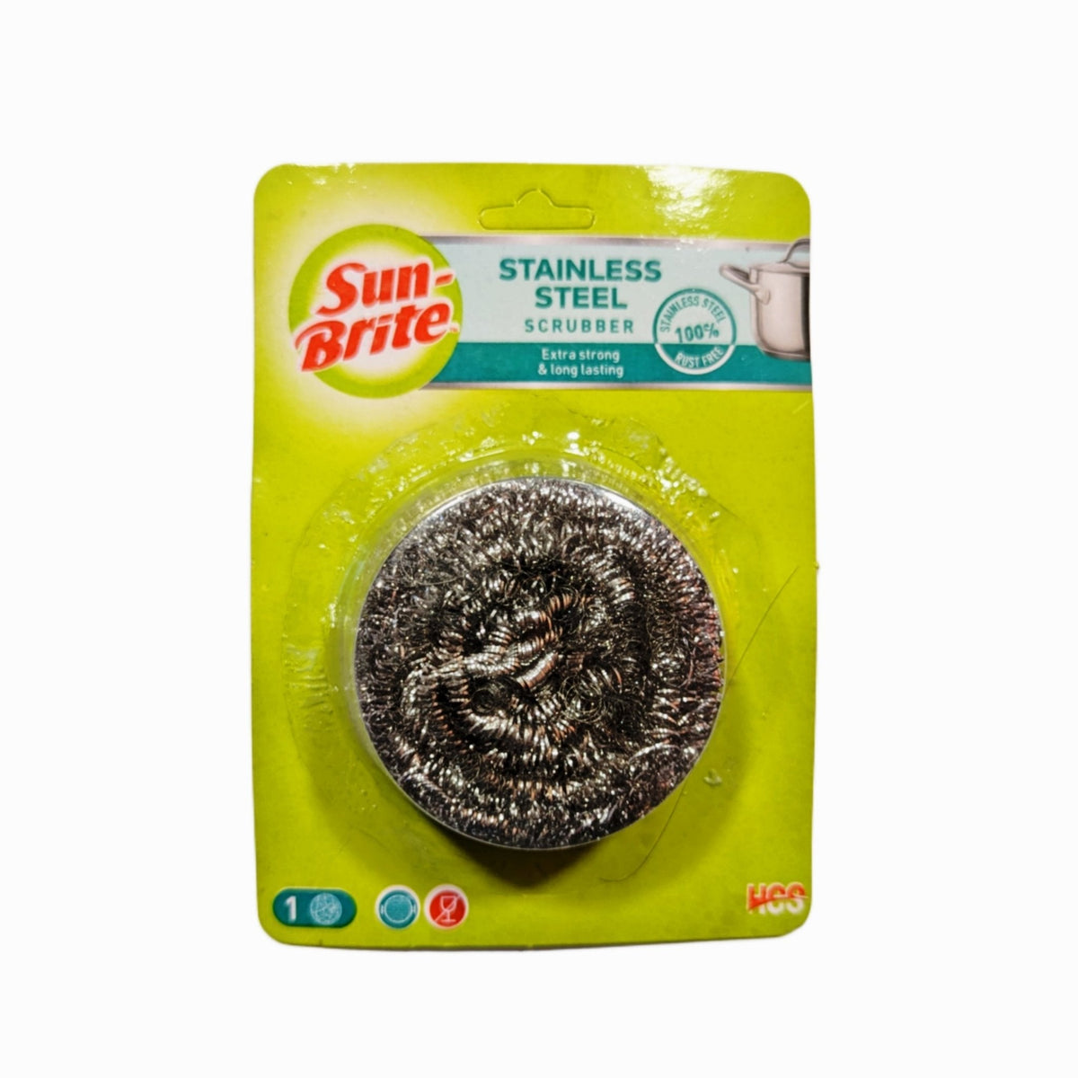 Sun Brite stainless steel spiral scourer small 1 piece on white background Main image