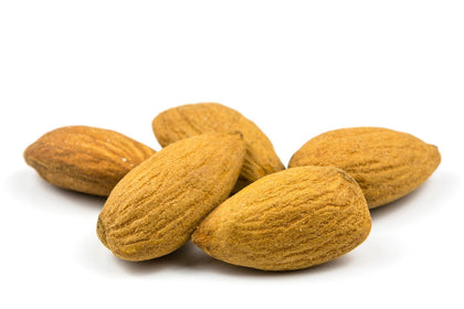 UK Badam Maghazi 100G - almonds on white background