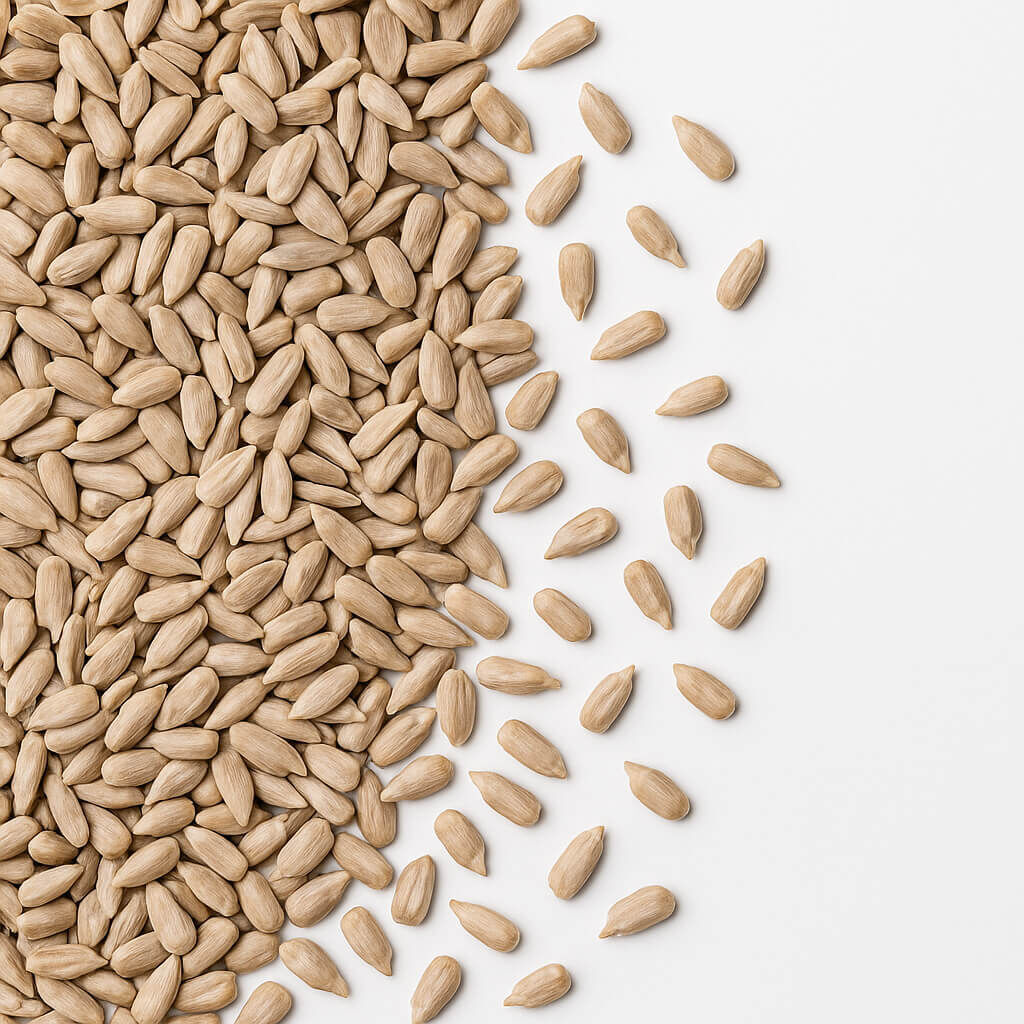 Loose sunflower seeds without packaging