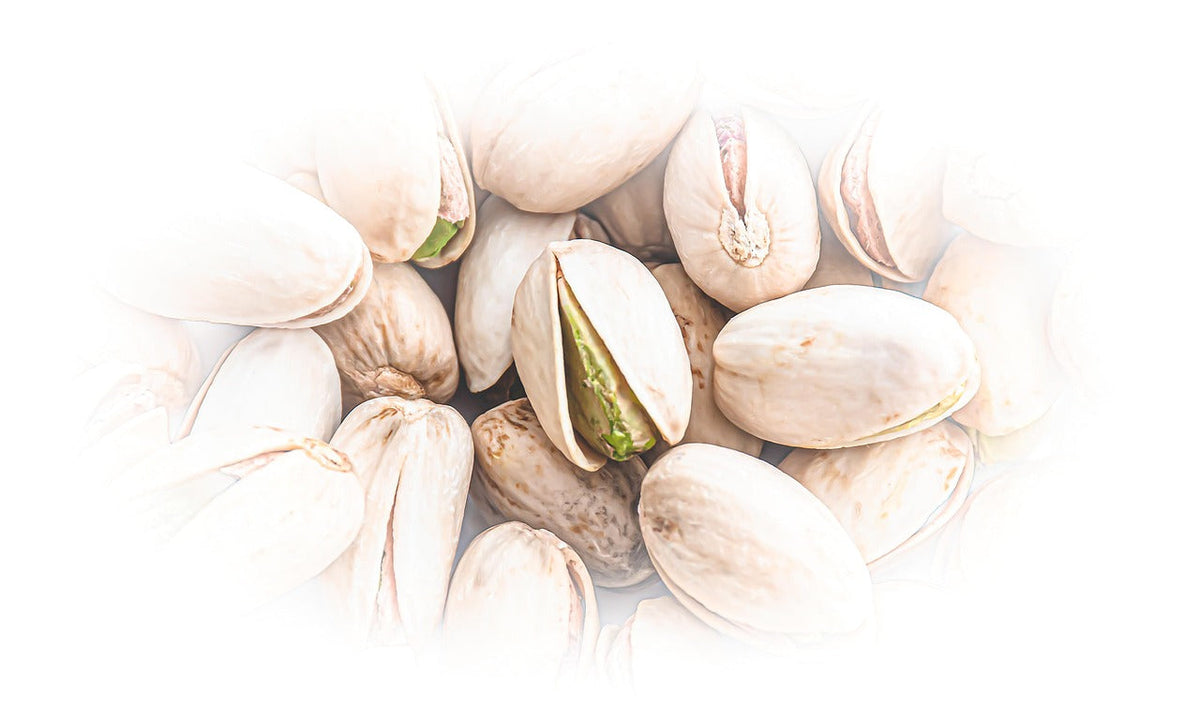 UK Pista Salted 100G - pistachios on white background