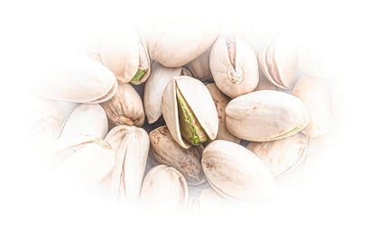 UK Pista Salted 100G - pistachios on white background
