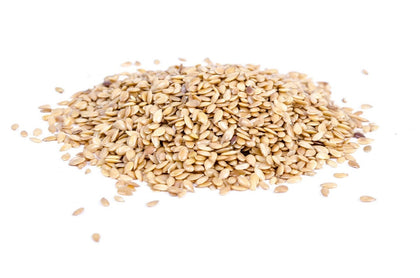 UK White Til 200G - white sesame seeds on white background