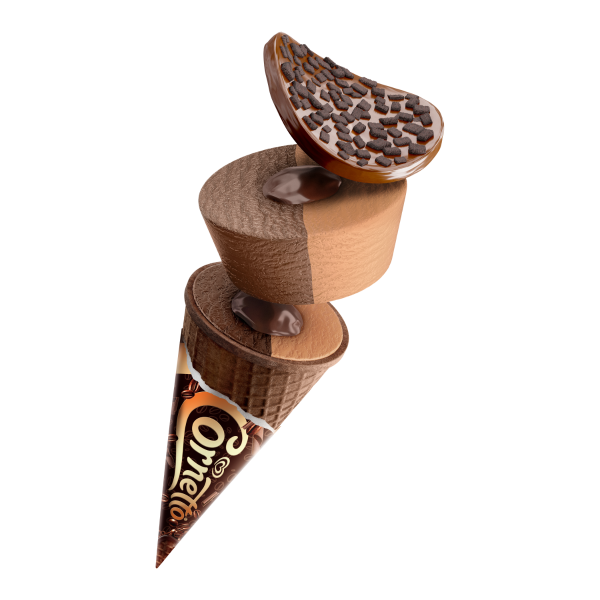 Wall's Cornetto Choco Coffee 105ml cone on white background